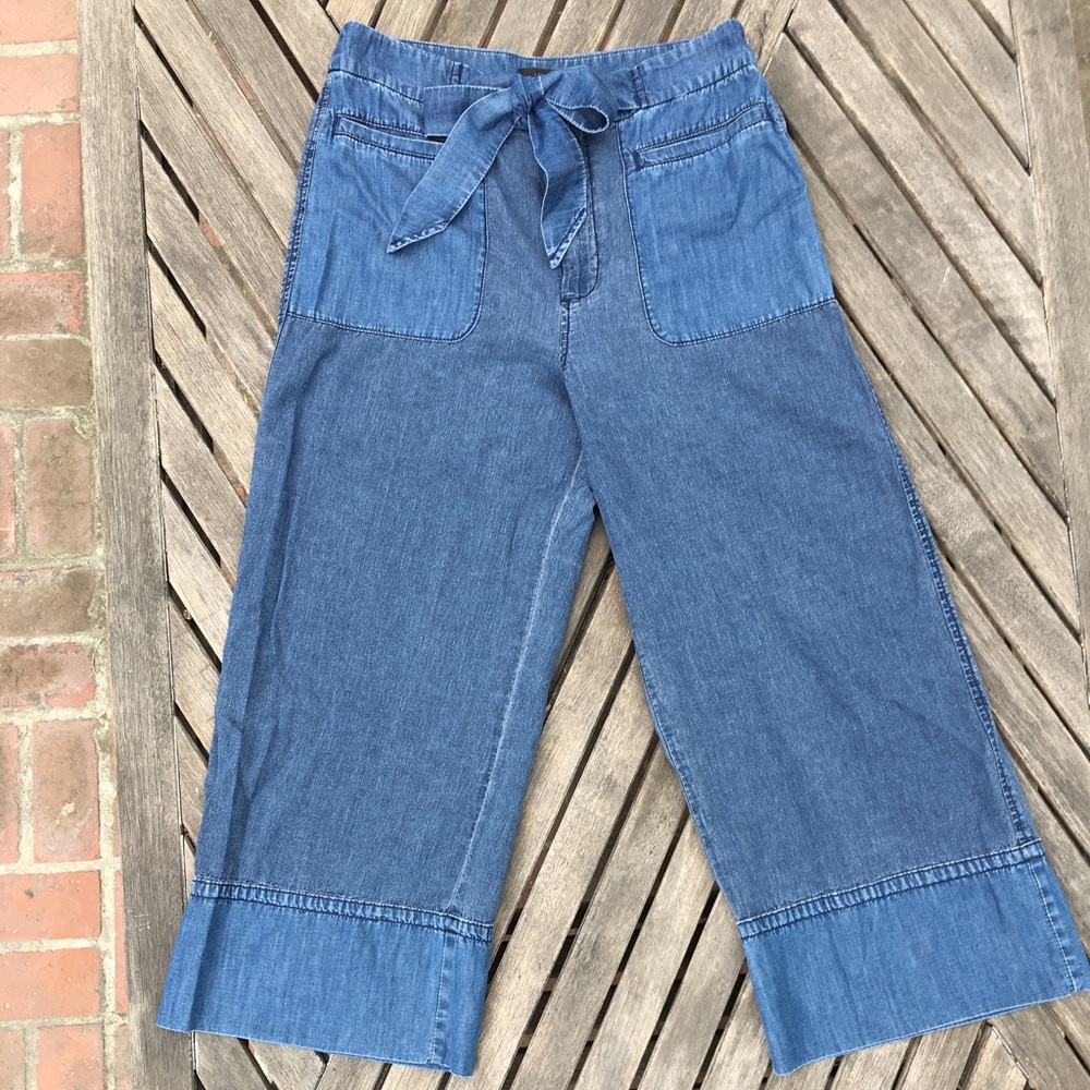J. Crew Tie Waist cropped pants size 10